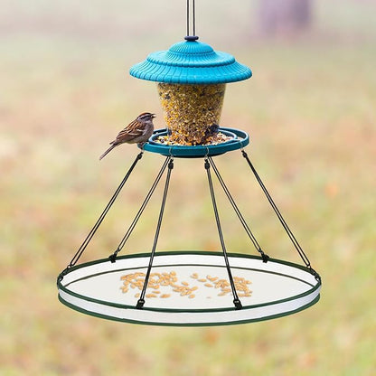 Universal Wild Bird Seed Catcher Hanging Hoop Platform Bird Seed Catcher Tray for Hummingbird Feeders Bee Feeder Outdoor Garden Accessories(2 Pieces,30 Inch)