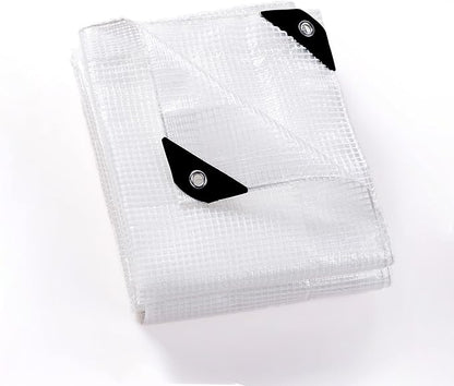 GUARD SHIELD Clear White Tarp Heavy Duty 10x10 Feet Waterproof for Greenhouse Outdoor Garden Poly Cover UV Resistant 3x3 Weave 10mil