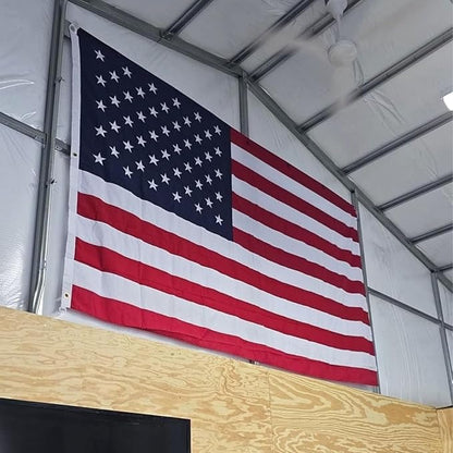 Homissor American Flags for Outside Large US Flag 6x10 Heavy Duty Outdoor USA Banner Embroidered Stars High Wind All Weather Sewn Stripes Brass Grommets