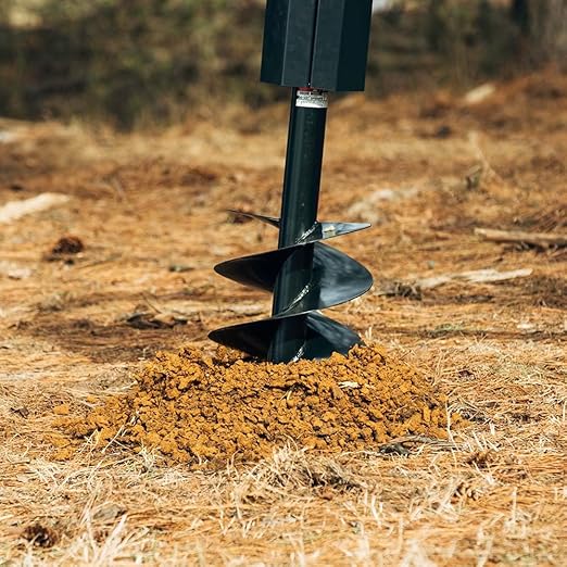 Titan Attachments 9" Auger Bit for 3 Point Post Hole Digger, 24" Drilling Depth with Fishtail Point, HD Steel, Digging Bit Only