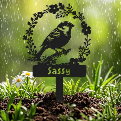 Custom Parrot Memorial Stake,Metal Parrot Grave Marker,Parrot Garden Sign,Remembrance Stake,Bird Loss,Outdoor Garden Yard Sign 14inch