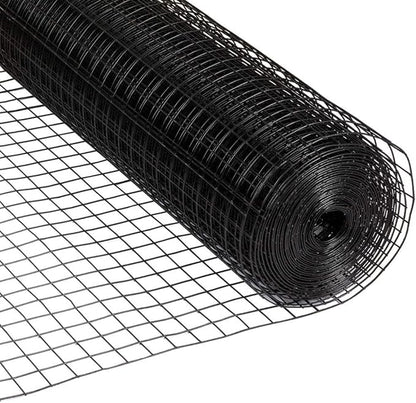 Fencer Wire 16 Gauge Black Vinyl Coated Welded Wire Mesh Size 1.5 inch by 1.5 inch (2 ft. x 50 ft.)