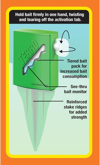 Terro T1812-2 Outdoor Liquid Ant Killer Bait Stakes (2 Pack)