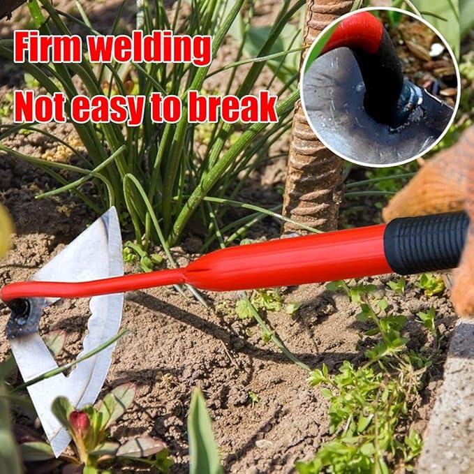 TOPINCN Garden Hoes Gardening Tool Hand Steel Hoe Garden Planting Hoe Portable Steel Gardening Hoe and Loosening Soil Tool Gardening Tool (2)