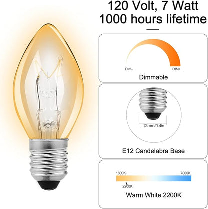 Flea Trap Replacement Light Bulbs Warm White- Pack of 10 (E12 7W)