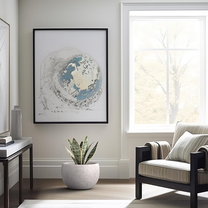 Kante 15.7" Dia Round Concrete Planter, Outdoor/Indoor Large Bowl Plant Pots with Drainage Hole and Rubber Plug for Garden Patio Balcony Home, Light Gray