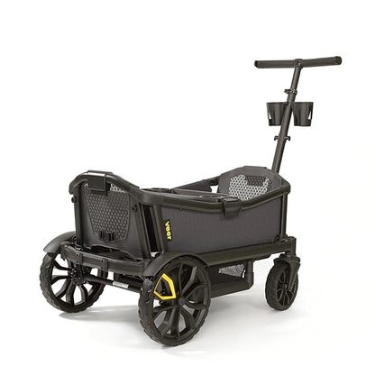 Veer All-Terrain Cruiser | Premium Off-Road Wagon Stroller for Babies, Toddlers, and Kids | Push/Pull/Push-Along Steering for Uneven Terrain | JPMA Certified | Lightweight and Collapsible | 2 Seats
