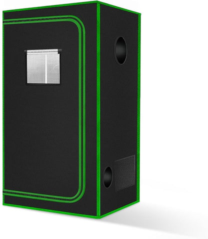 MELONFARM Small Grow Tent for Aerogarden，18”x18”x36” ，Hydroponics Growing System ，Highly Reflective 600D Diamond Mylar Canvas with Ventilation window and Floor Tray for Hydroponic Indoor Plant Growing