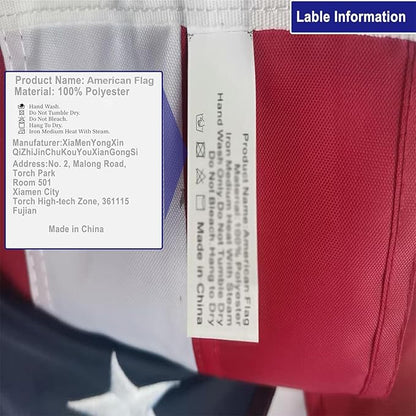 Homissor American Flags for Outside US Flag 4x6 Heavy Duty Outdoor USA Banner Embroidered Stars High Wind All Weather Sewn Stripes Brass Grommets