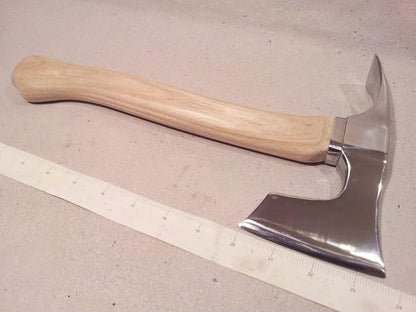 Stainless Steel Elegant Small Bearded Hatchet/Axe Combined with Adze Blade