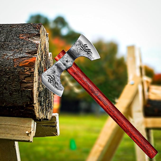 NEDFOSS Thor 16" Throwing Axe 2 Pack, Professional Throwing Axes and Tomahawks. Perfect for Axe Throwing Game for Backyard, Recreation, Competition, Gifts for Men Women（2pcs）
