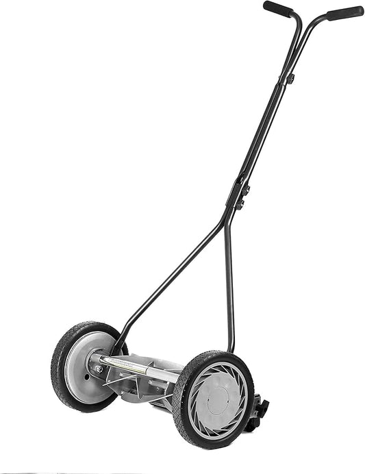 American Lawn Mower Company 1415-16 16-Inch 5-Blade Push Reel Lawn Mower, 5-Blade, Gray