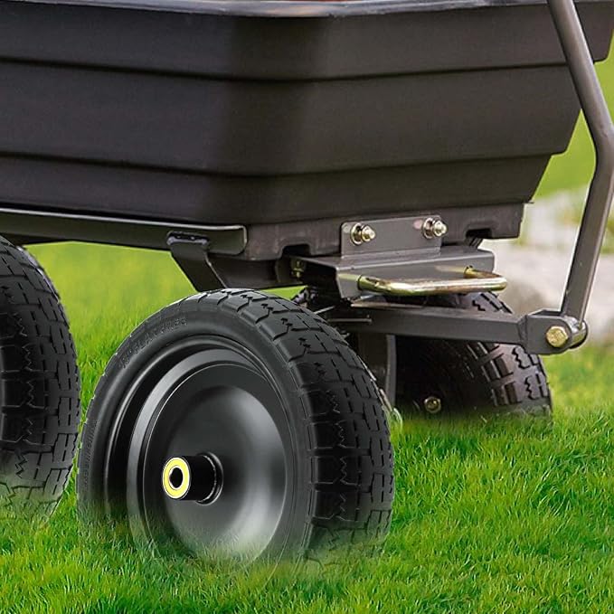 2 Pack 13 Inch Flat-Free Tires for Gorilla Cart, Heavy Duty Solid Replacement Wheels With 5/8 Inch Bearings for Wheelbarrow, Trolleys, Hand Trucks, Utility Carts