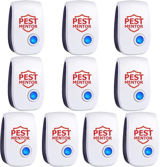 Ultrasonic Pest Repellent 10 Packs, Indoor Pest Control Repeller Plug in,Mouse Rodent Repellent for Ant Rodent Roach Mouse Mosquito Bugs Spider Insect Deterrent,3 Mode Switching