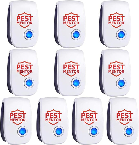 Ultrasonic Pest Repellent 10 Packs, Indoor Pest Control Repeller Plug in,Mouse Rodent Repellent for Ant Rodent Roach Mouse Mosquito Bugs Spider Insect Deterrent,3 Mode Switching