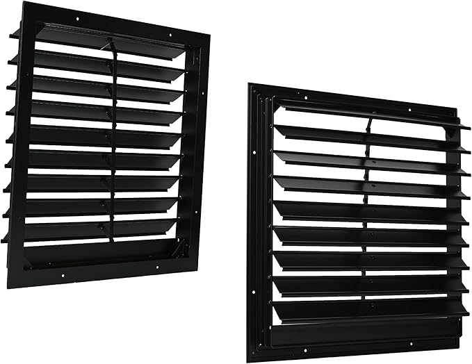 18 Inch Automatic Gravity Shutter Louver Vent, Aluminum Exhaust Shutters Louver for Windows Outside, Home Attics, Greenhouse Vent