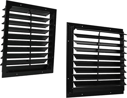 18 Inch Automatic Gravity Shutter Louver Vent, Aluminum Exhaust Shutters Louver for Windows Outside, Home Attics, Greenhouse Vent