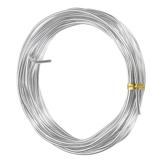 2mm Bonsai Training Wire, 16.4 Feet Total Anodized Aluminum Bonsai Wires for Bonsai Tree Shaping/Branches Fixing/Trunk Holding/DIY Crafting [Silver]