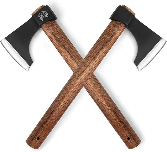 Professional Throwing Axes, 16.1" Throwing Tomahawk Axe with 1065 High Carbon Steel & Wooden Handle, Perfect for Axe Throwing Game for Backyard, Competition and Recreation