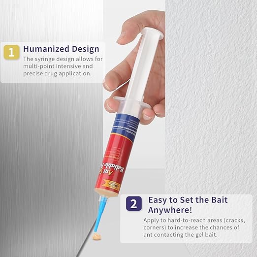 Ready-to-Use Ant Gel Bait, Ant Control for Indoors and Outdoors Use - 1 x 30-Gram Tube