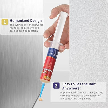 Ready-to-Use Ant Gel Bait, Ant Control for Indoors and Outdoors Use - 1 x 30-Gram Tube