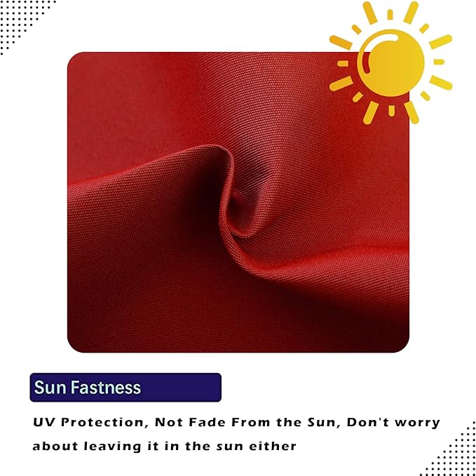idee-home Outdoor Pillows with Inserts Included, Patio Outside Lumbar Pillows Waterproof Set of 2, 12 x 20 inch Red