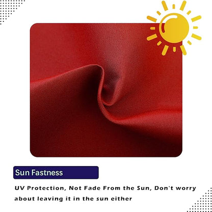 idee-home Outdoor Pillows with Inserts Included, Patio Outside Lumbar Pillows Waterproof Set of 2, 12 x 20 inch Red