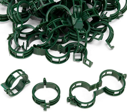 50 PCS Plant Support Clips, Tomato Vine Clips, Trellis Plastic Clips, Garden Vine Fixing Clips - for Tomato, Grape, Vegetables, Plant Stalks and Climbing Plants