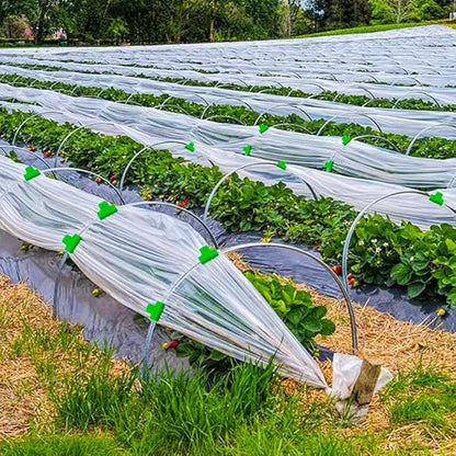 15pcs Greenhouse Clamps, 25mm Garden Hoops Clips Green Film Row Cover Netting Tunnel Plant Frame Shading Netting Rod Clip for Fixing Greenhouse Frame Shelters Garden Net (24-26mm Poles)