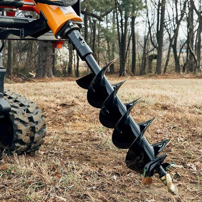 Titan Attachments 24" x 48" Auger Bit for Post Hole Digger, 2" Hex Connect, HD Steel, Digging Bit Only