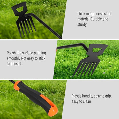 Weeding Tools,Portable Garden Weeder Tool,2024 New Manganese Steel Weed Puller,for Hand Weeder for Vegetable Gardening Backyard Farm Planting & Uprooting Weeding Tool (Rubber 6-Tooth)
