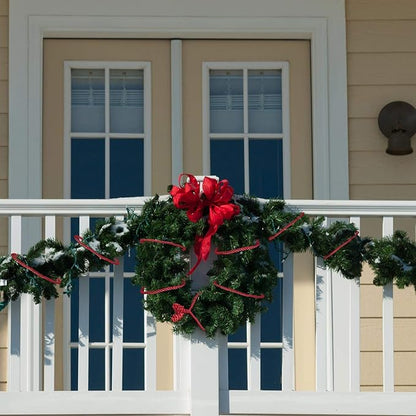 Shappy 12 Pieces Christmas Garland Banister Ties Christmas Decorative Reusable and Flexible Twist Ties for Garland, Banister Home Decoration (Red)