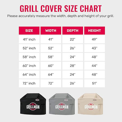 Grillman Grill Cover for Traeger Pro Series 575/22 - Wind and Waterproof Solution-Dyed Fabric - Smooth Sewing Thread with Dark Line Inside - Tan - Traeger Grill Cover