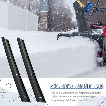 Snow Blower Scraper Bar 731-1033 for MTD Snow Throwers, Replacement Shave Plate 731-1033 Compatible with MTD 20-Inch and 21-Inch Snow Throwers, Upgrade Parts 706-14240, 731-0722, 731-0778, 731-0812