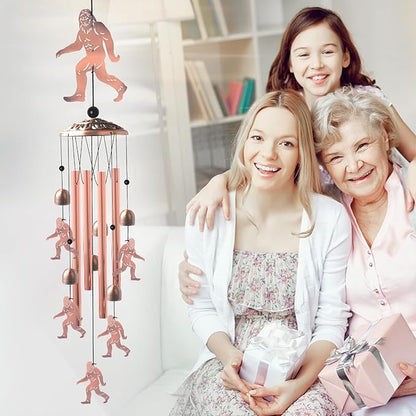 Handmade Bigfoot Wind Chime - Unique Wind Chimes for Outside Clearance, Garden Gift for Yard Decorations Outdoor, Perfect for Mom, Kids Meditation Lovers - Nursery, Patio Garden Decor