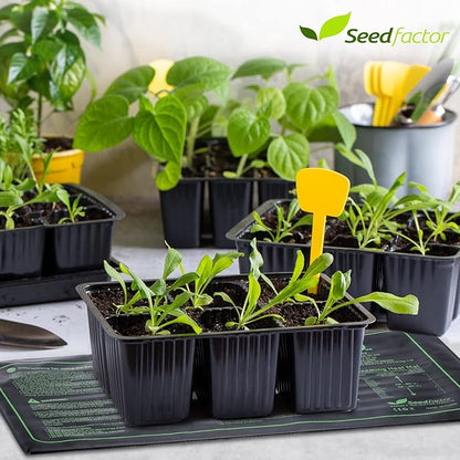 MET Certified Seedling Heat Mat, Seedfactor Adjustable Temperature Waterproof Durable Germination Station Heat Mat, Warm Hydroponic Heating Pad for Indoor Home Gardening Seed Starter