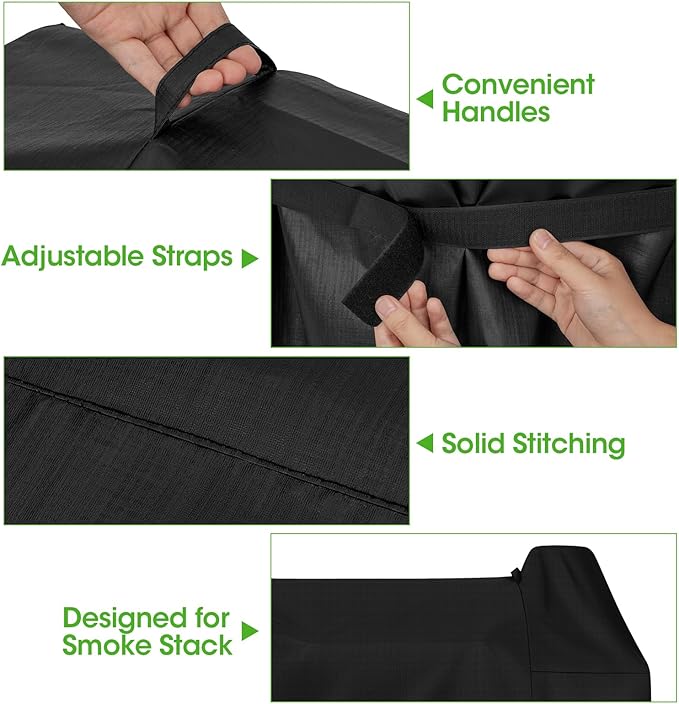 Wood Pellet Smoker Cover Compatible with Pit Boss 820 Deluxe, Pro Series 850, 820D 820FB 820D3 820SC 820XL 820PS1 820CS1 Competition, Waterproof Fade Resistant Pellet Grill Cover