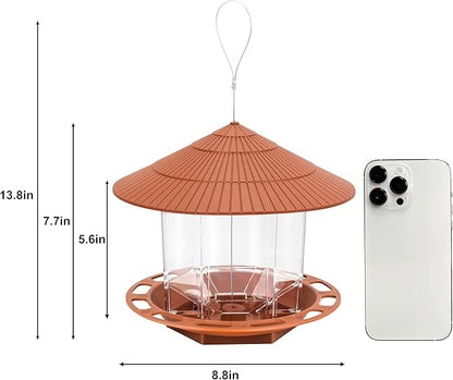 2 Pack Bird Feeders for Outdoor Hanging,Backyard Birding & Wildlife,Bird Feeder for Window
