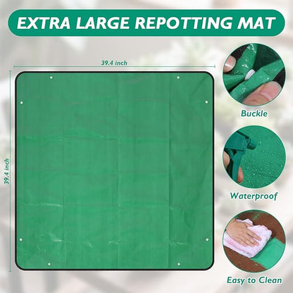 Gardening Tool Set 39 Pieces, Succulent Tools 28 Pieces, 9 Heavy Duty Garden Tools, 39.4 inch Gardening Mat and Garden Tool Bag, Gardening Kit for Indoor and Outdoor, Great Gardening Gift for Mom.