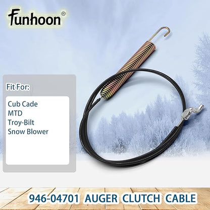 946-04701 Auger Clutch Cable for Craftsman MTD Troy Bilt Cub Cadet 1X 21 HP 1X 221 HP Snow Blowers Replaces 746-04701