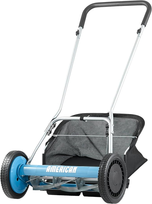 American Lawn Mower Company 20-Inch 5-Blade Walk Behind Reel Mower with Grass Catcher