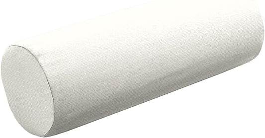 Cushion Source 20" x 6" Sunbrella Bolster Pillow, Indoor/Outdoor Decorative Support Pillow, Fade and Water Resistant, Sunbrella Canvas White