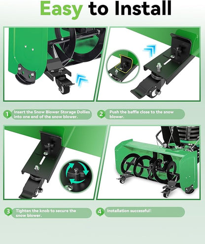 Snow Blower Storage Dollies Replacement Accessories Compatible for 44", 47", 54" Snow Blowers, Snow Blowers Storage Rack with Caster Wheels to Reduce Weight