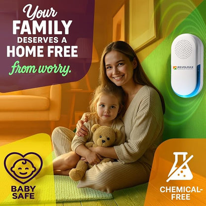 CORE 29 Ultrasonic Pest Repeller, 6Pack – Indoor Plug-In Pest Control, Up to 1600 sq ft per Unit, Chemical-Free Mouse Rat Roach Ant Spider Flea Mosquito & Ultrasonic Bat Repeller with Soft Night Light