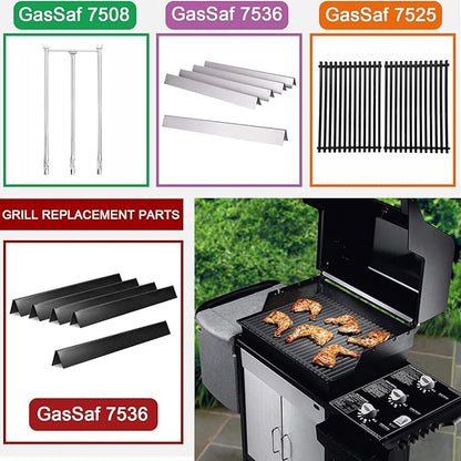 GasSaf 22.5 Flavorizer Bars 7536 for Weber Spirit 300 Side 3-Burner Grills, Spirit E/S-310, Spirit E/S-320, Spirit 700, Weber 900, Genesis Silver/Gold B C, Porcelain Grill Bars for Weber 7537 65903