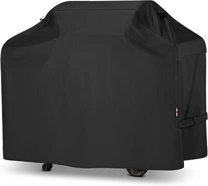 Unicook Grill Cover 60 Inch for Outdoor Grill, Heavy Duty Waterproof BBQ Cover with Side Handles and Air Vents, Weather Resistant, Compatible with Weber Charbroil Nexgrill Kenmore Gas BBQs, Black