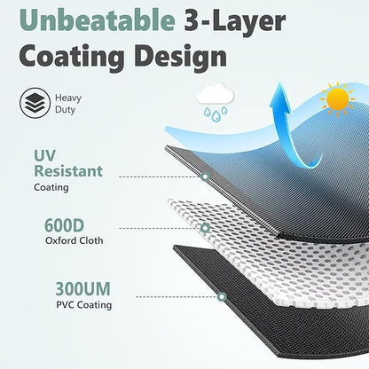 Grill Cover 40 Inch - Small Gas BBQ Cover for Outdoor Grill - 600D Outside Barbecue Covers Waterproof Heavy Duty for Weber, Dyna-glo, Char-Broil, Nexgrill, Brinkmann, Monument and More