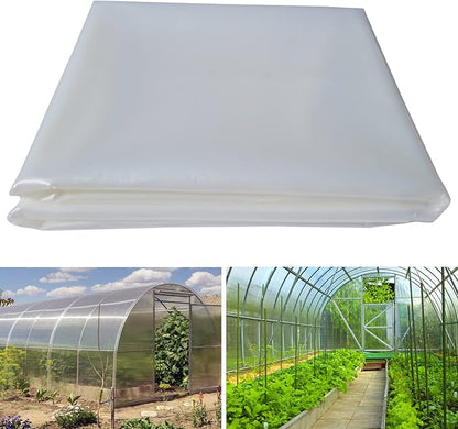 6 mil (10ft x 15ft) 100% Virgin Material. 5Layers Advanced Extrusion Technology for UV Protection, Anti-drip, Anti-Fog, Thermal and Strength. 4Years Lifetime UV Resistant Greenhouse Plastic