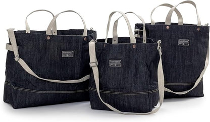 Barebones Neelum Large Waxed Canvas Tote Bags - Heavy Duty Canvas Bag and Reusable Grocery Bag