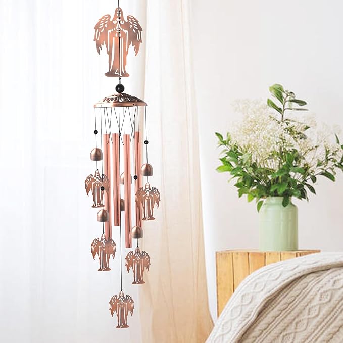 Angel Gifts for Grandma, Mother Wind Chimes,Birthday Gift for mom/Husband/Wife/Women/Aunt/Daughte/Friend/Niece/Sister/Teacher,Gardening Gifts,Memorial Windchime Outside,Yard Decor